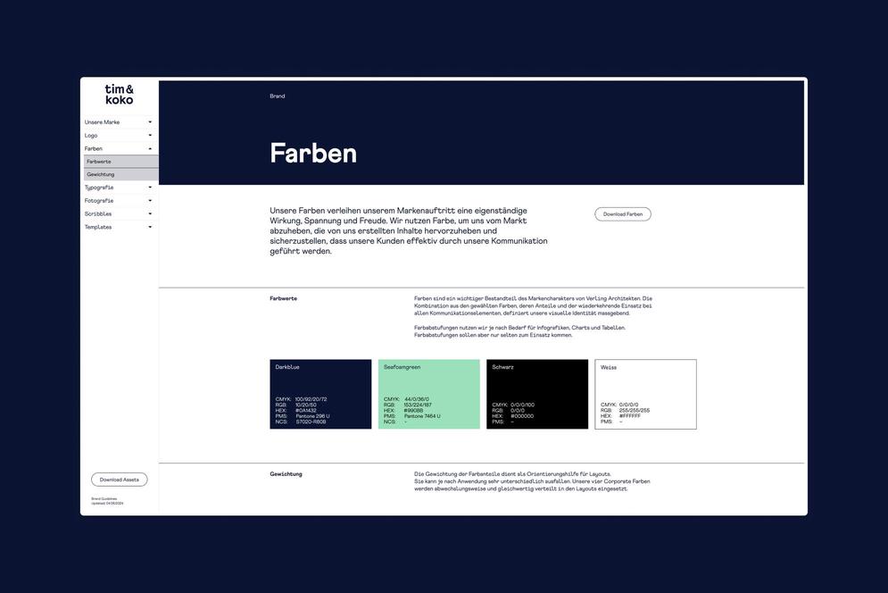 Die Farben verleihen unserem Markenauftritt eine eigenständige Wirkung, Spannung und Freude.